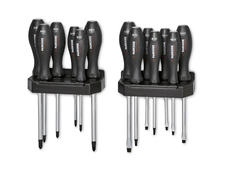 PARKSIDE PERFORMANCE® Set de tournevis burin. 15 pièces