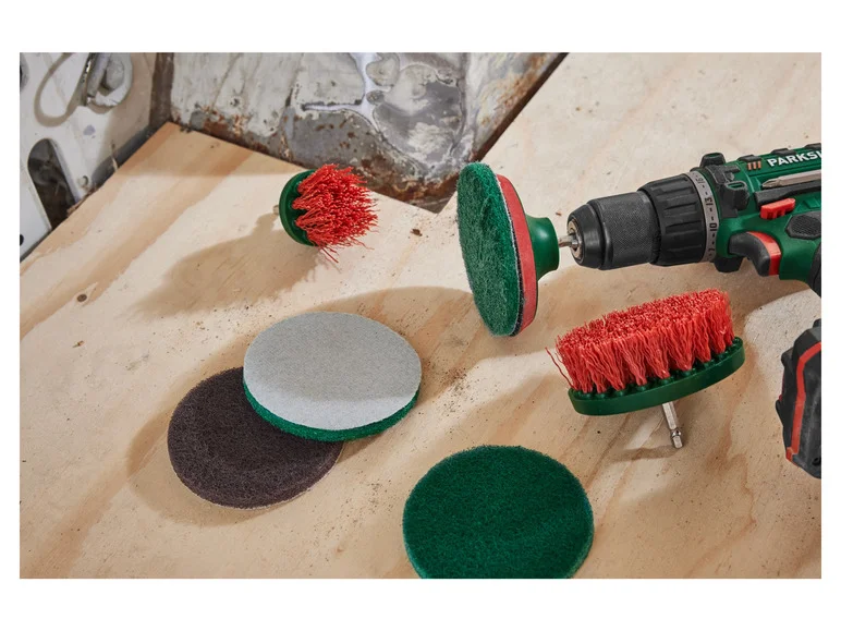 PARKSIDE® Set d'embouts à brosse et de tampons abrasifs. 14 pièces