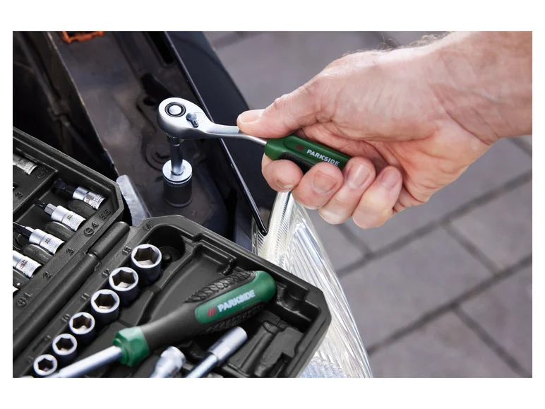 PARKSIDE® Jeu de clés à douilles. 46 pièces