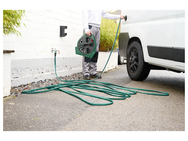 PARKSIDE® Enrouleur avec tuyau plat. 20 m. 1/2