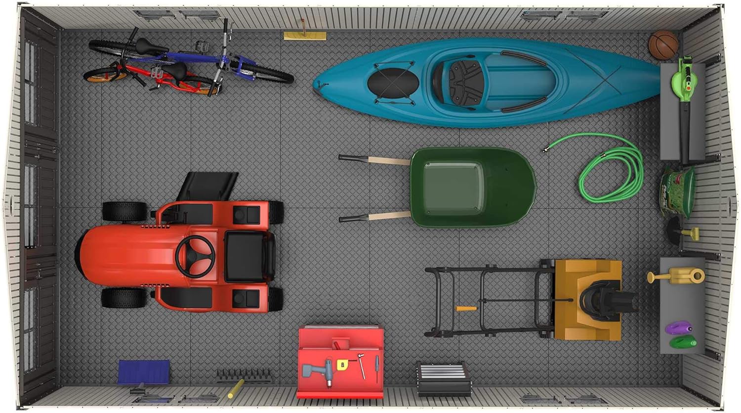 Lifetime 11 x 18.5 Ft. Outdoor Storage Shed, 11 x 18.5, Desert Sand