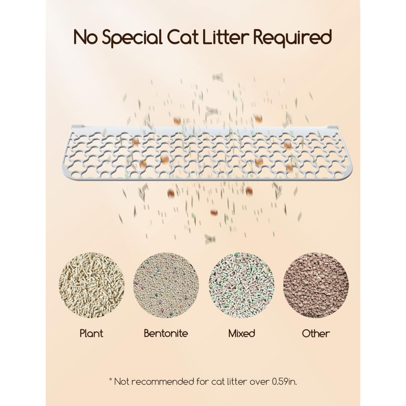 MeoWant Self-Cleaning Cat Litter Box, Integrated Safety Protection Automatic Cat Litter Box for Multi Cats, Extra Large/Odor Removal/APP Control Smart Cat Litter Box with Mat & Liner