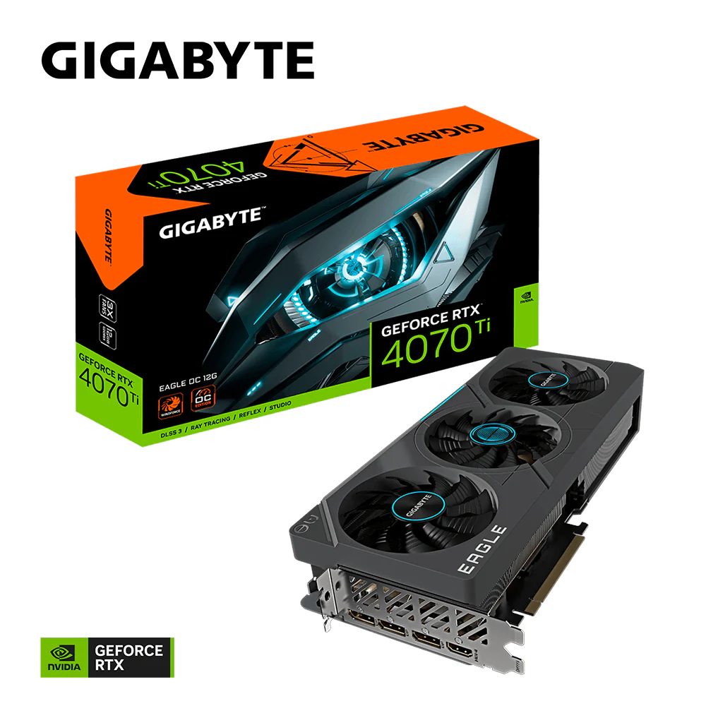 GIGABYTE GeForce RTX 4070Ti EAGLE OC 12 GB GDDR6X Grafikkarte 1xHDMI 3xDP