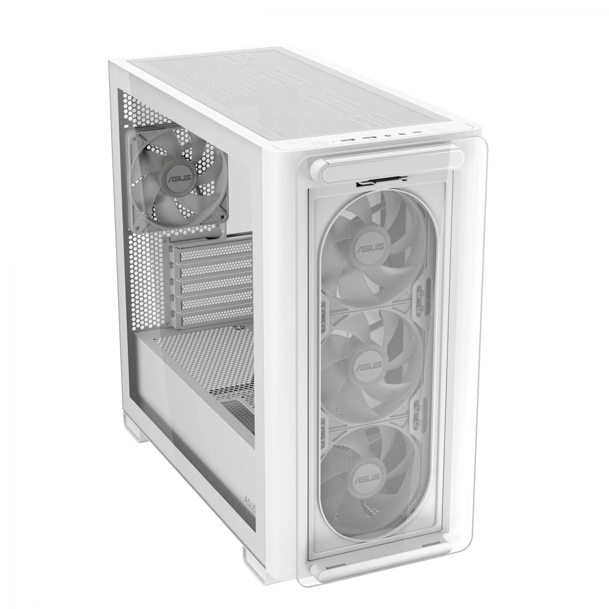ASUS A23 PLUS Tempered Glass ARGB mATX Case - White