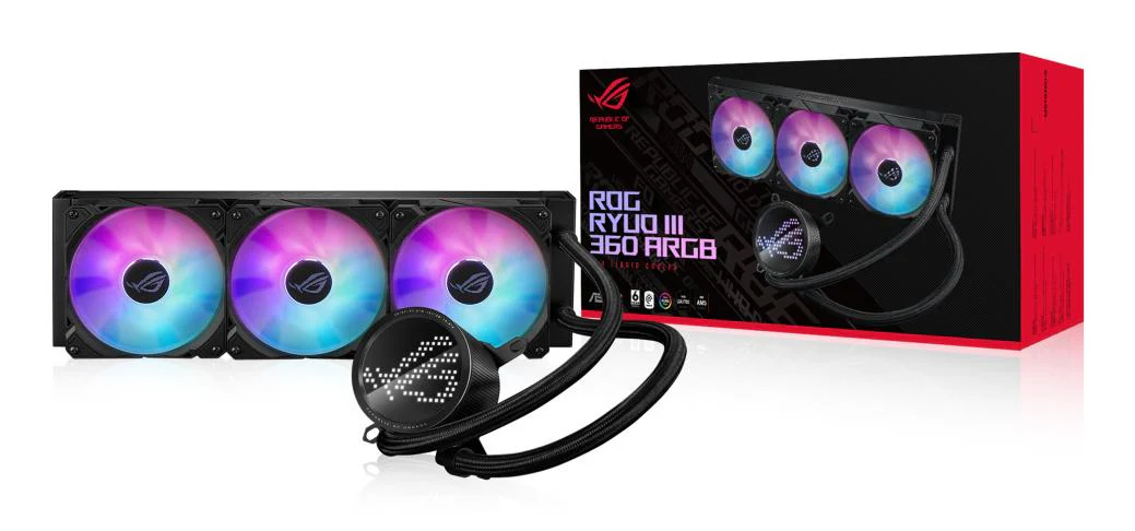 ASUS ROG RYUO III 360 ARGB 360mm All-In-One CPU Liquid Cooler with Anime Matrix LED Display
