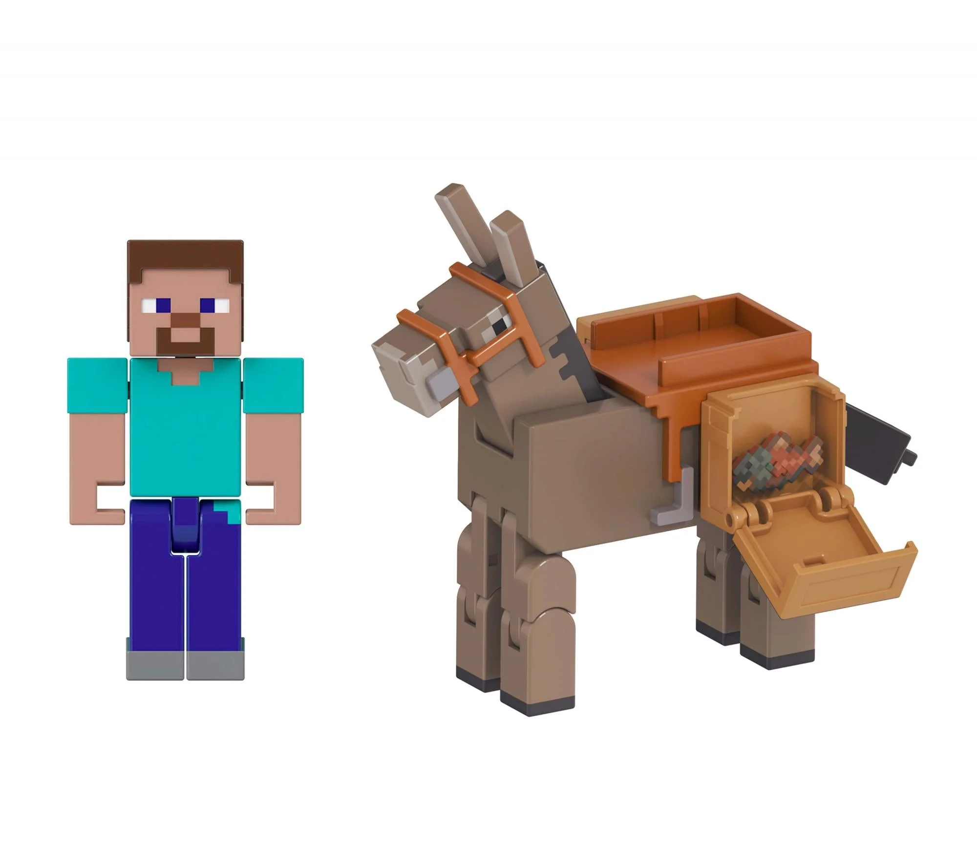 Minecraft Core Figur 2-Pack – Steve & Donkey