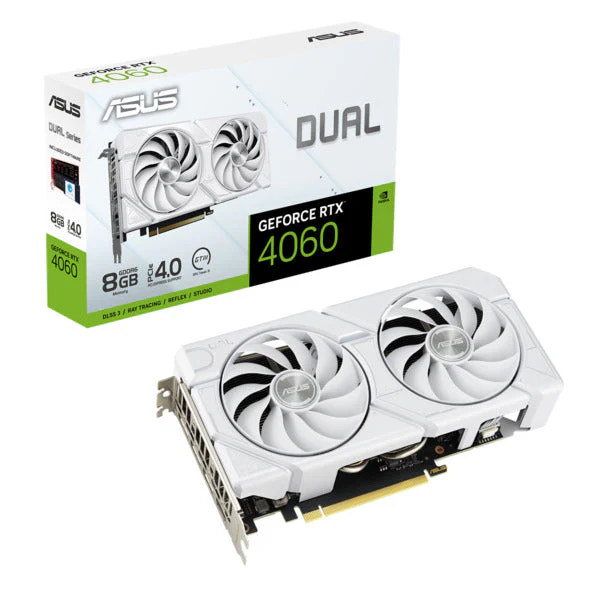 ASUS GeForce RTX 4060 8GB GDDR6 DUAL EVO WHITE EDITION