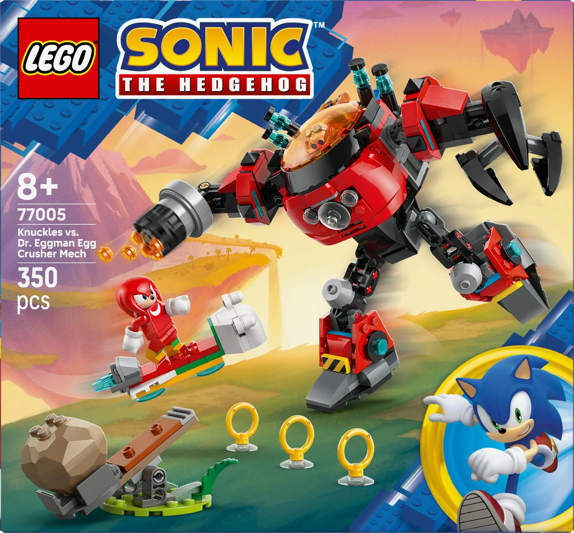 LEGO - Sonic - Knuckles vs. Dr. Eggman Egg Crusher Mech (77005)