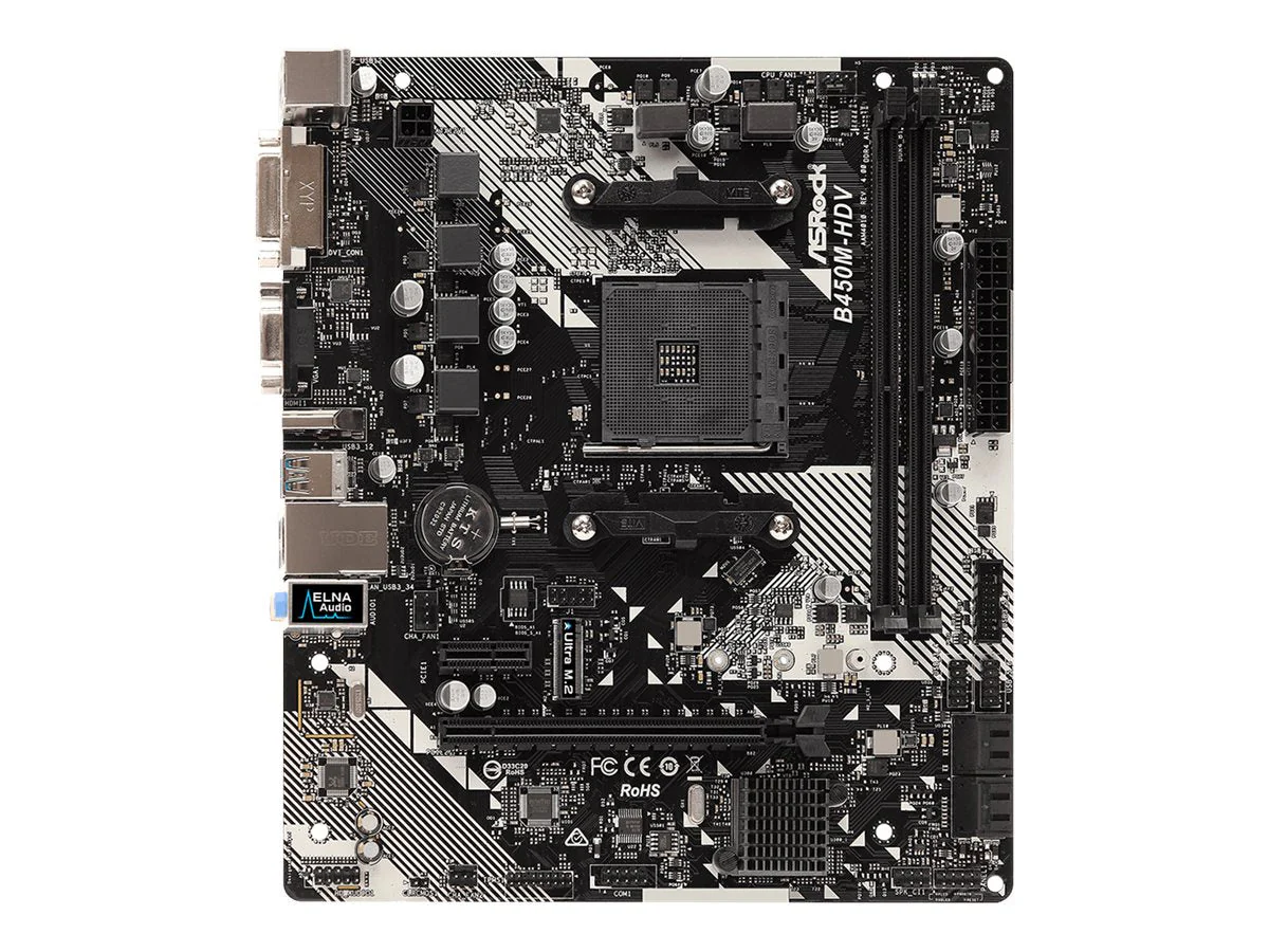 ASRock B450M-HDV R4.0 Micro-ATX AM4 AMD B450
