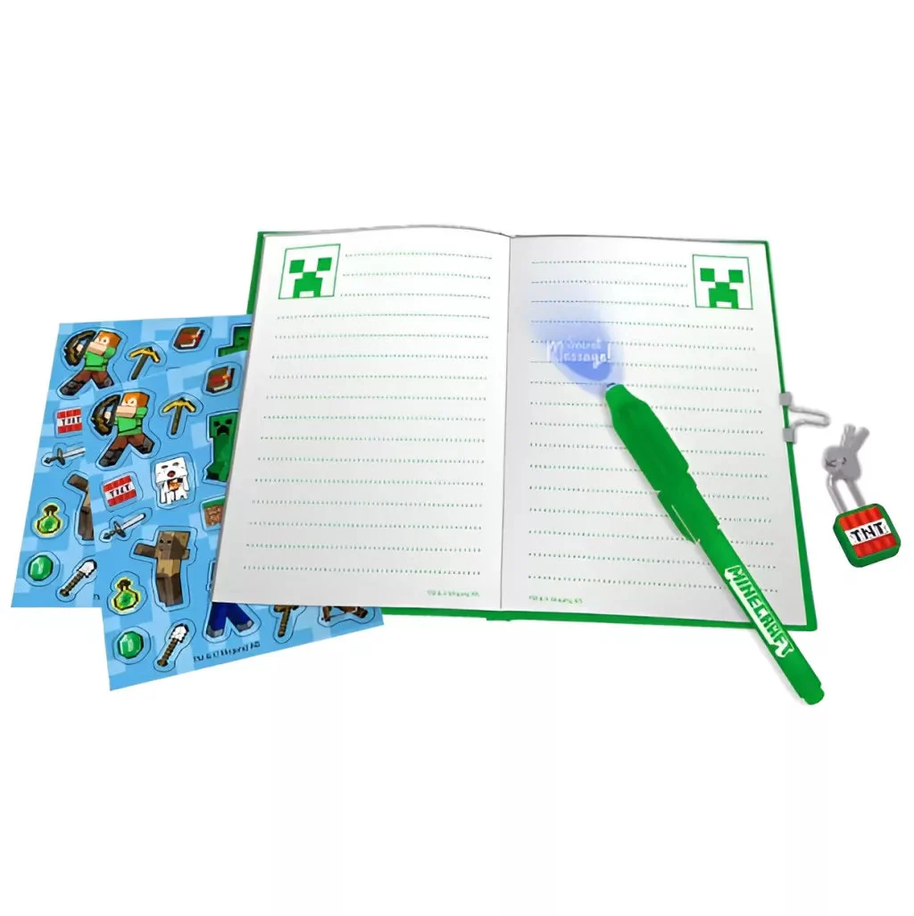Minecraft Boom Dagbog med Magisk Pen – Skrivesæt