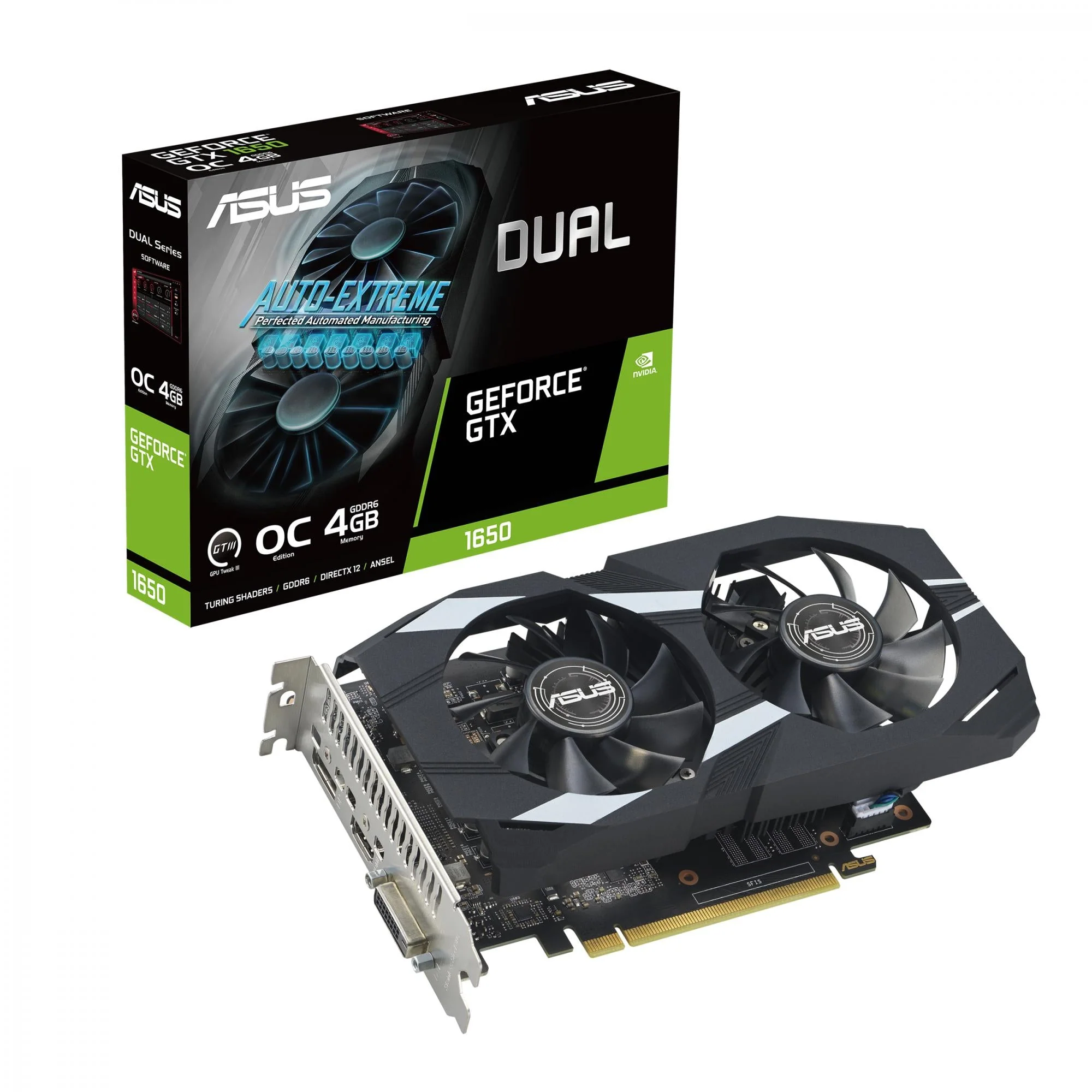 ASUS GeForce GTX 1650 EVO 4GB GDDR6 DUAL OC Edition with 6-pin Power connector