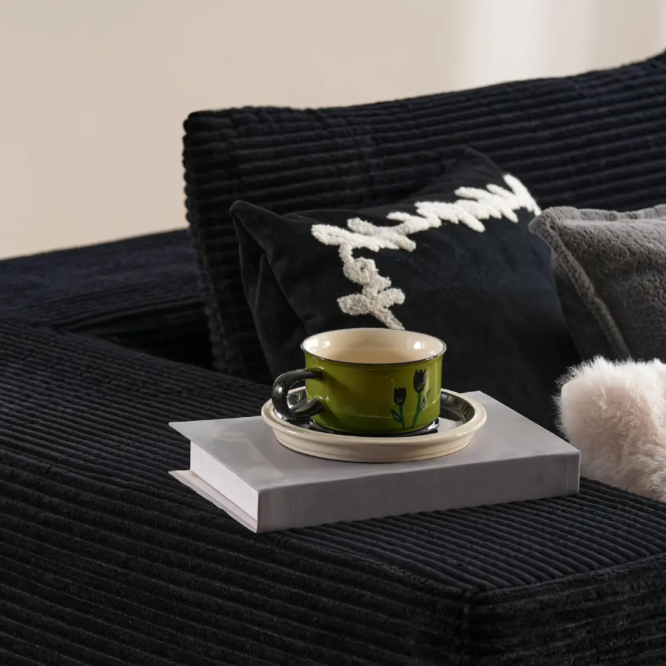 Ovios 106 Cloud Sectional Couch with L-Shape Chaise.Modern Modular Sofa with Deep Seat.Upholstered Couches for Living Room Bedroom.No Assembly Required - Online Shop