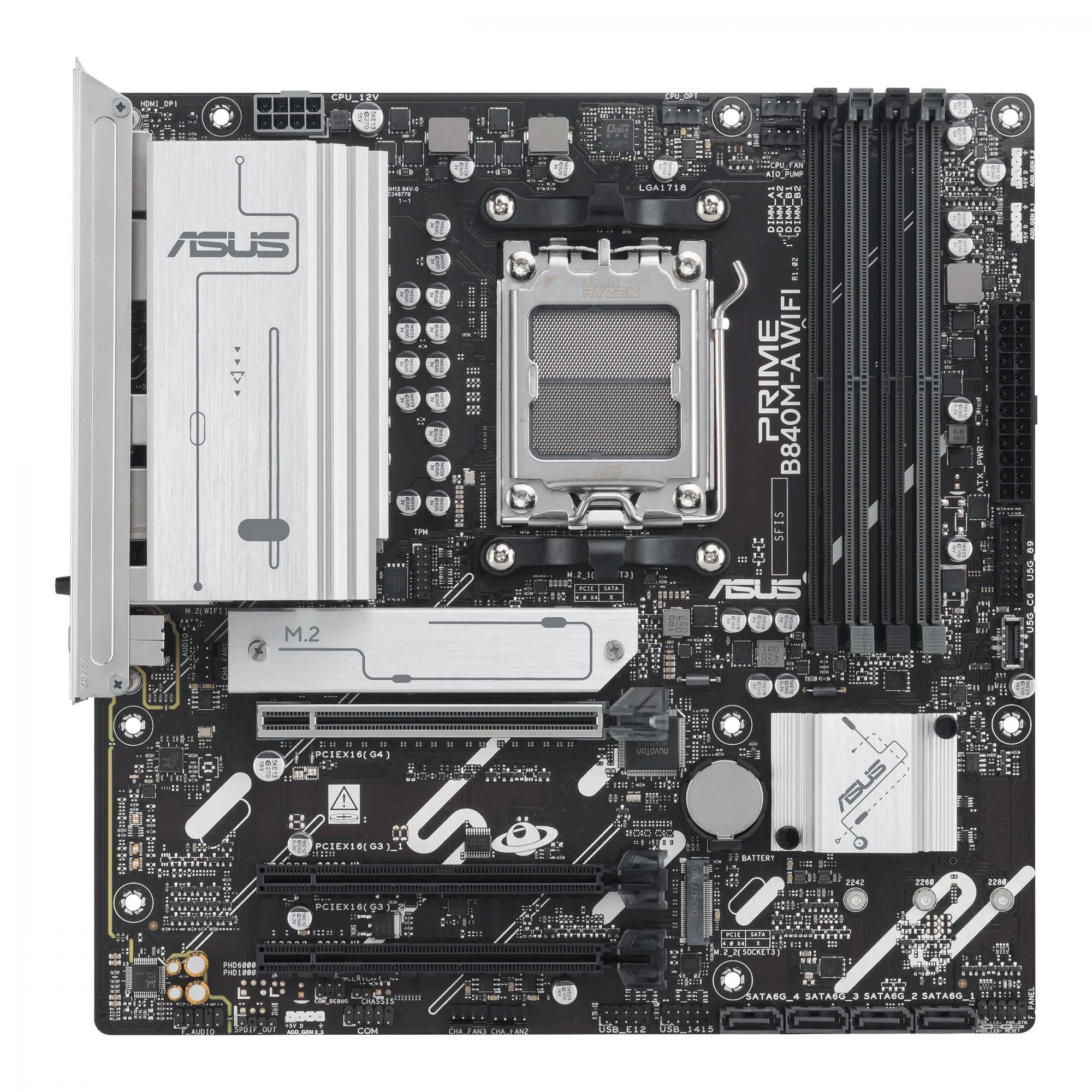 ASUS PRIME B840M-A WIFI (mATX. B840. AM5)