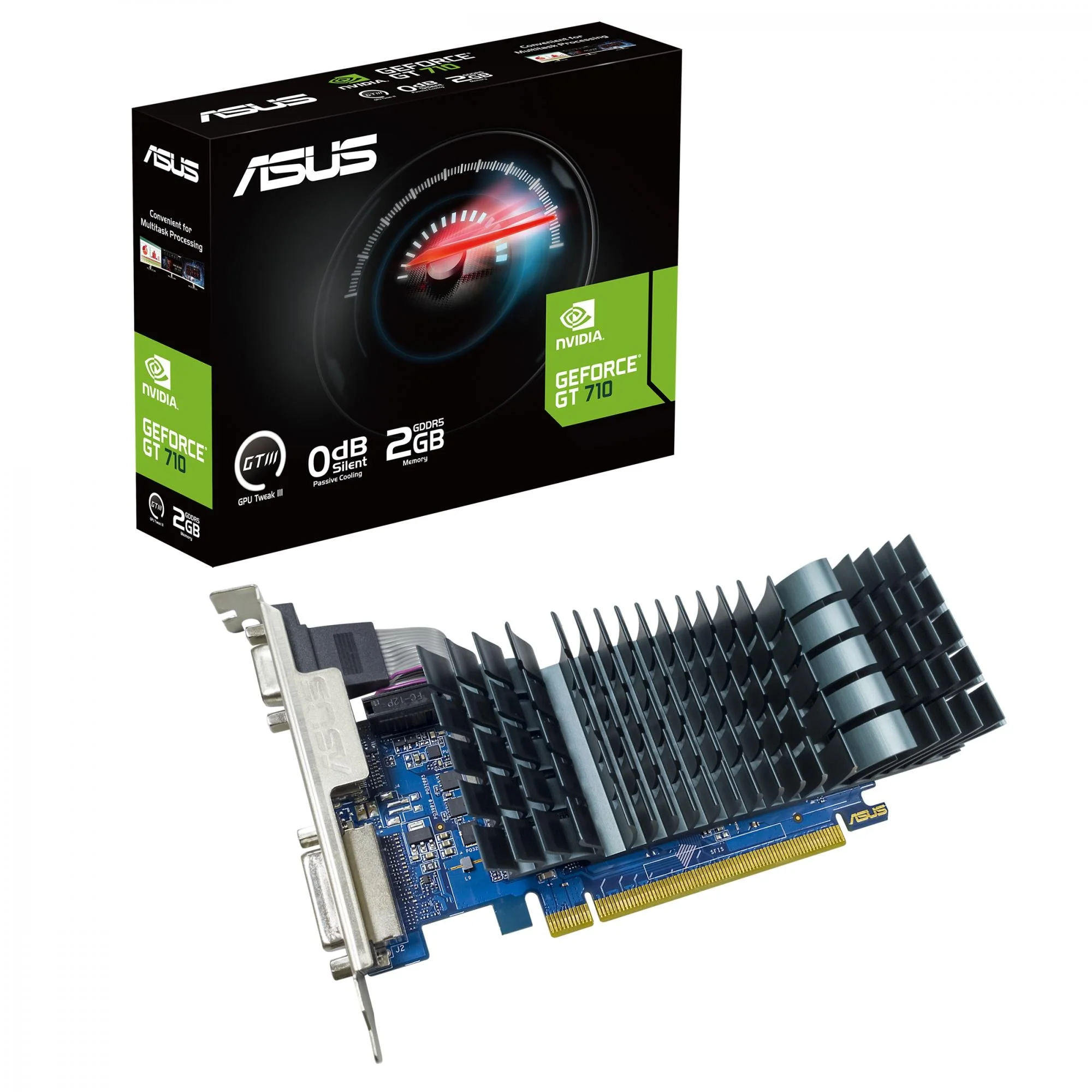 ASUS GeForce GT 710 2GB GDDR5 EVO Silent (with Low Profile Bracket) (GT710-SL-2GD5-BRK-EVO)