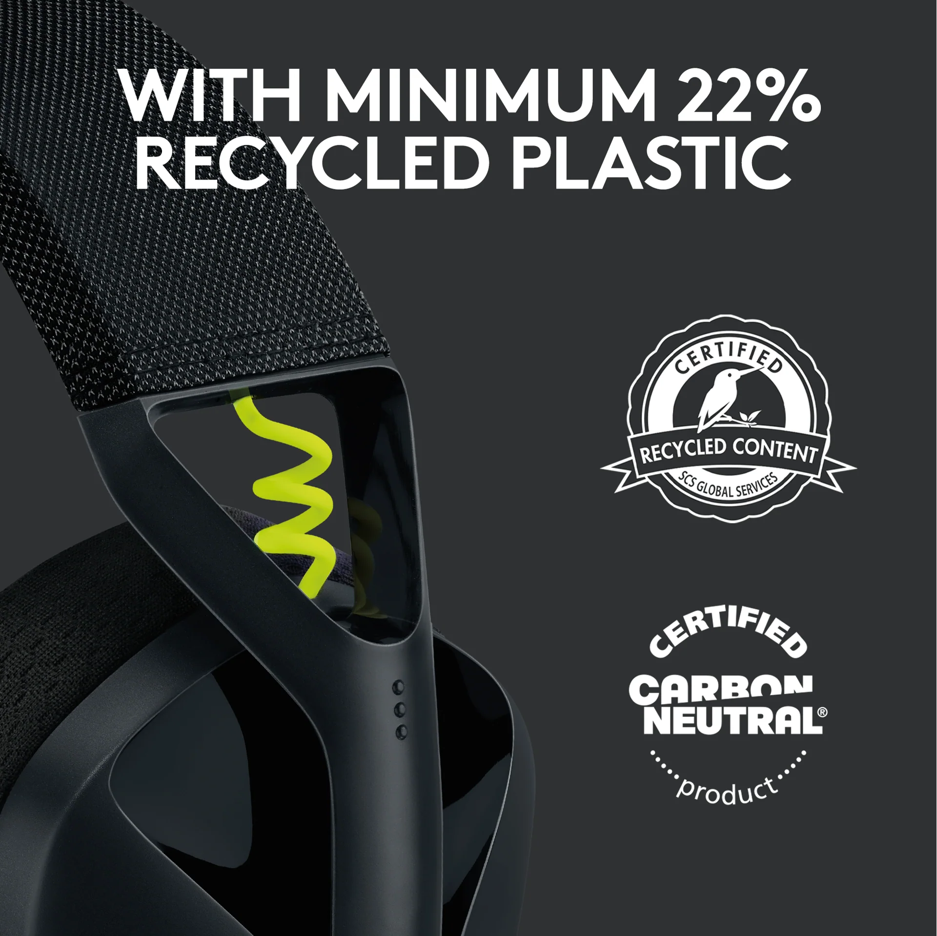 Logitech – G435 Lightspeed Kabelloses Gaming-Headset – Schwarz