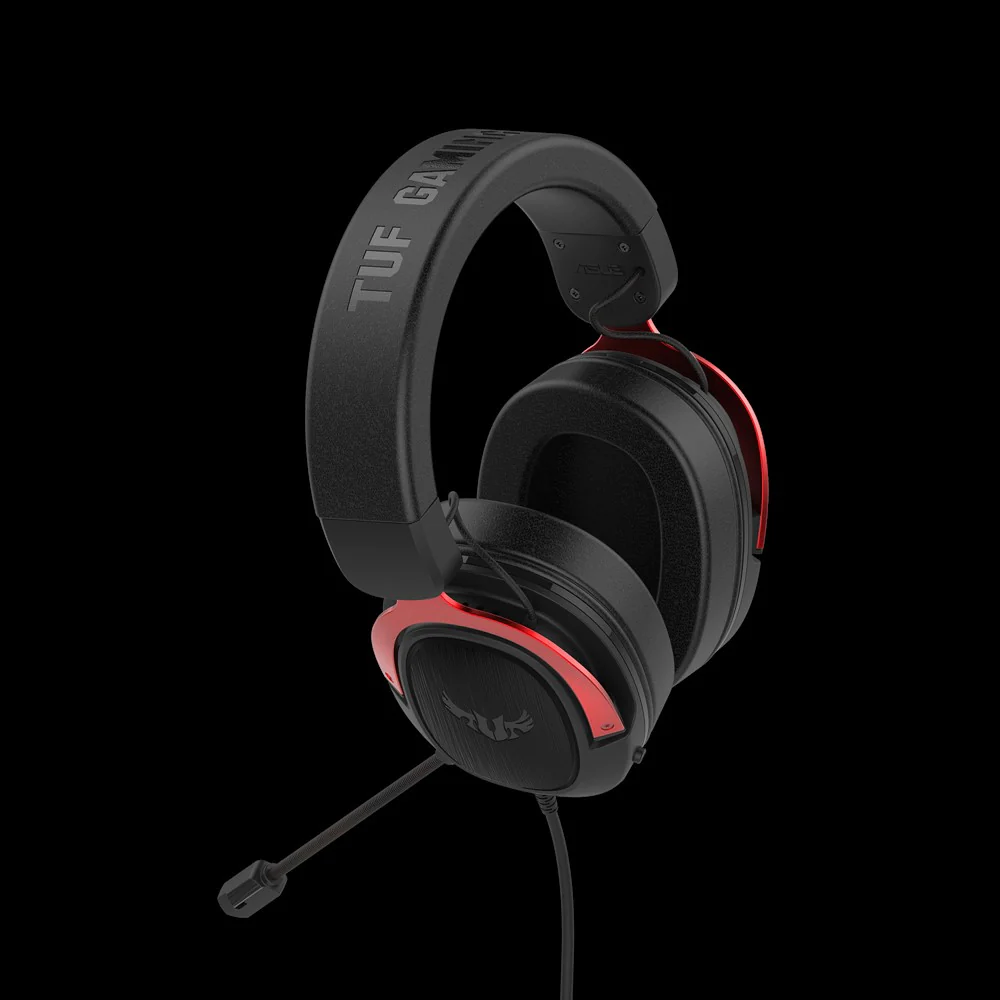 ASUS TUF H3 Gaming-Headset für PC. MAC. PS4 – Rot