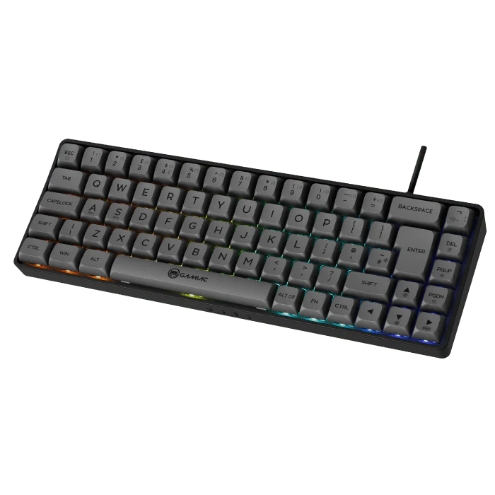 Gamiac TKL69G - Sort/Grå - SF Tastatur - Rød Switch