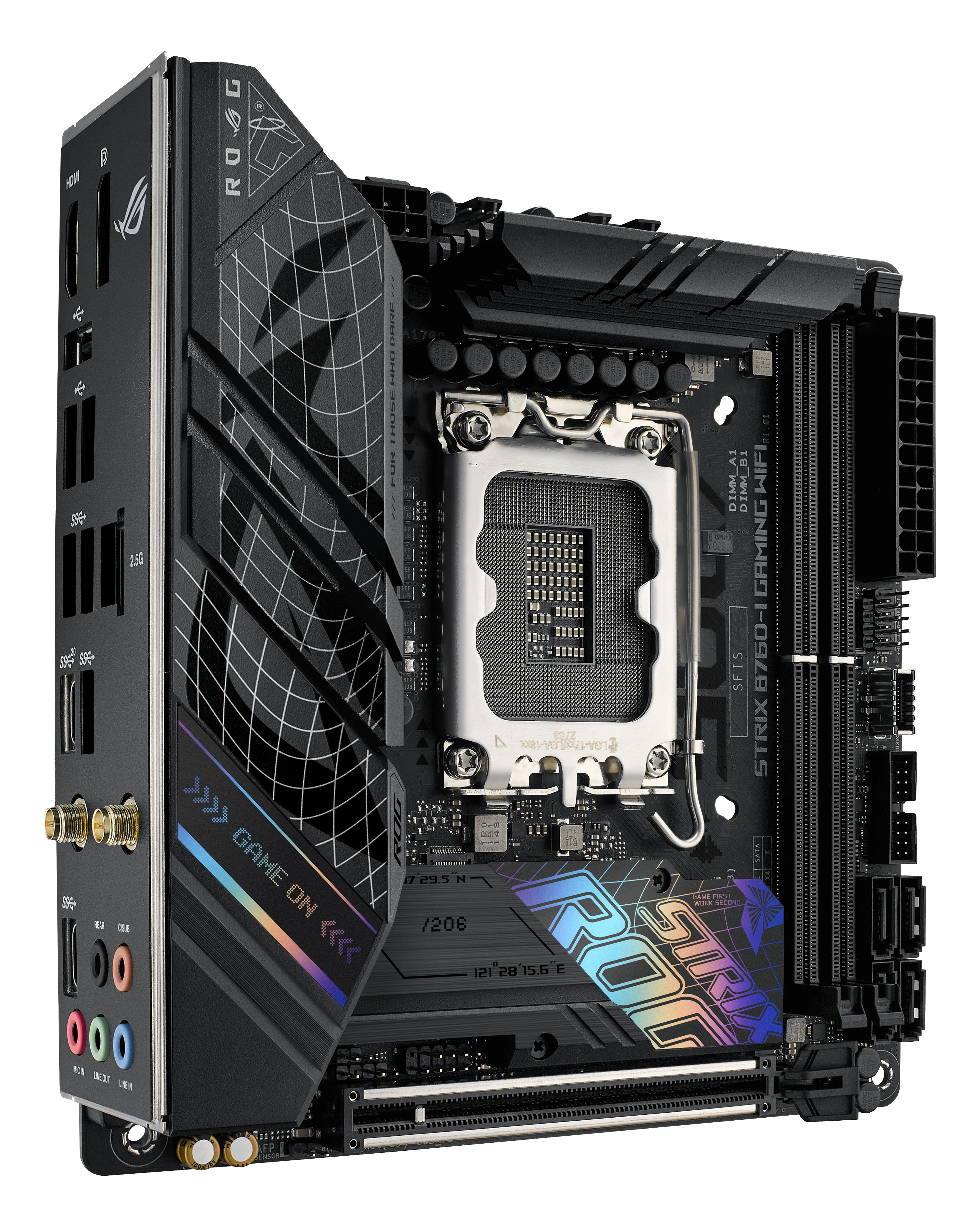ASUS ROG STRIX B760-I GAMING WIFI (mITX. B760. LGA 1700. DDR5) - Bundkort