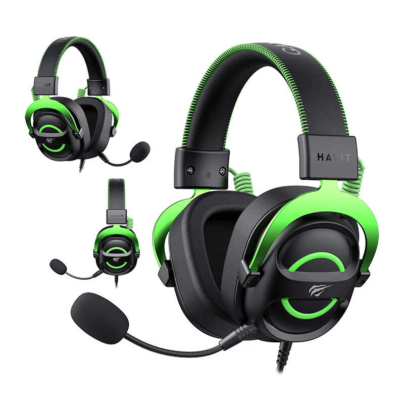Gaming Headphones Havit H2002E (Black-Green)
