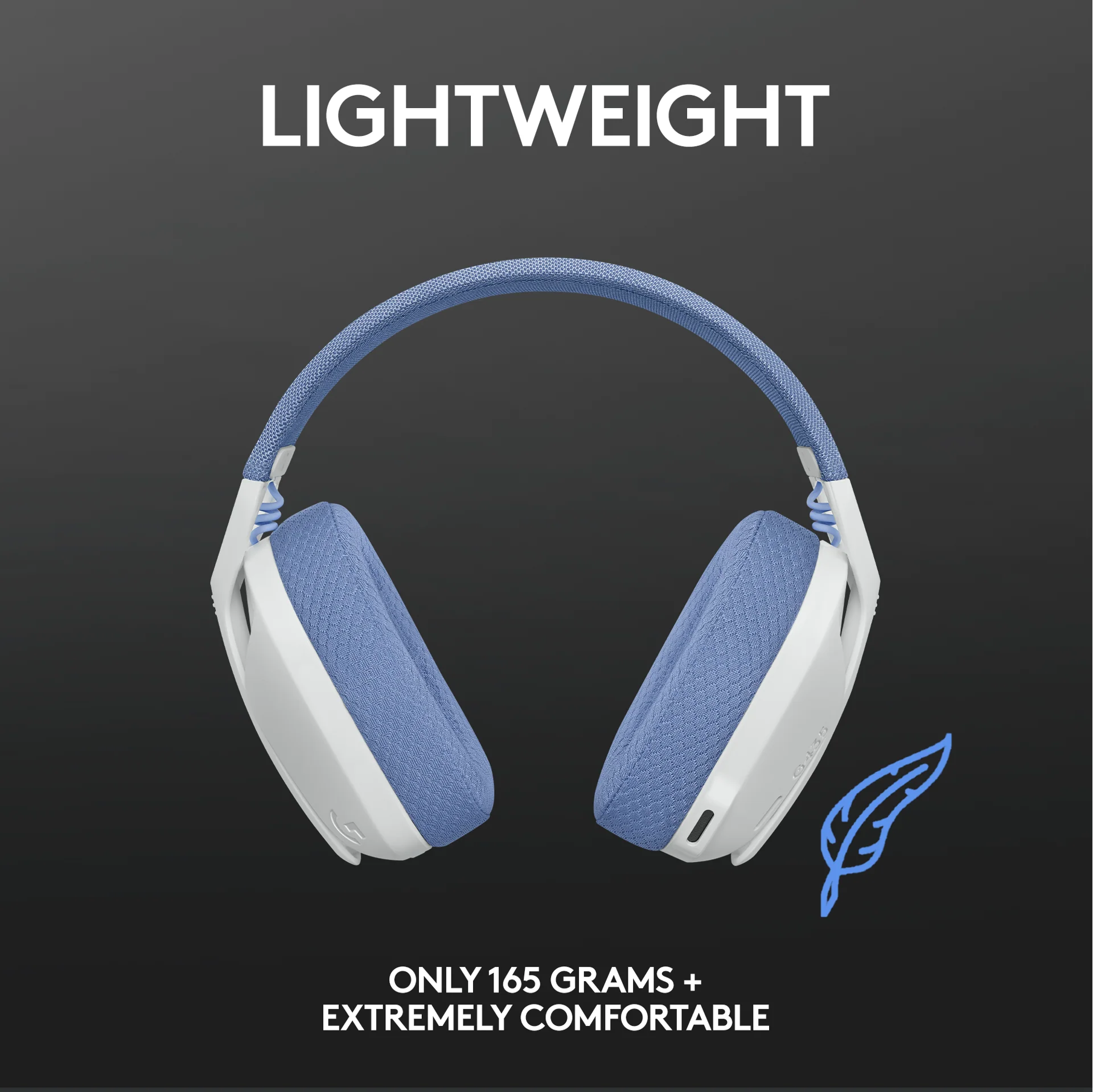 Logitech – G435 Lightspeed Kabelloses Gaming-Headset – Weiß