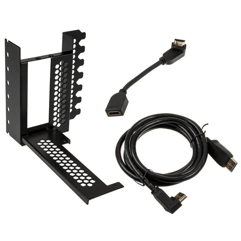CableMod Vertikale PCI-e-Halterung – HDMI + DisplayPort – SCHWARZ