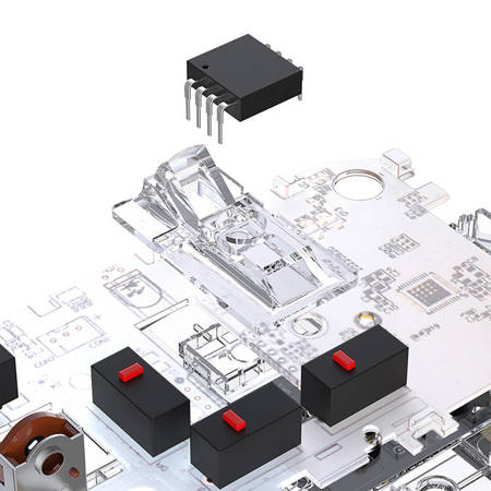 trådløs gaming mouse + charging dock Dareu A955 RGB 400-12000 DPI (hvid)