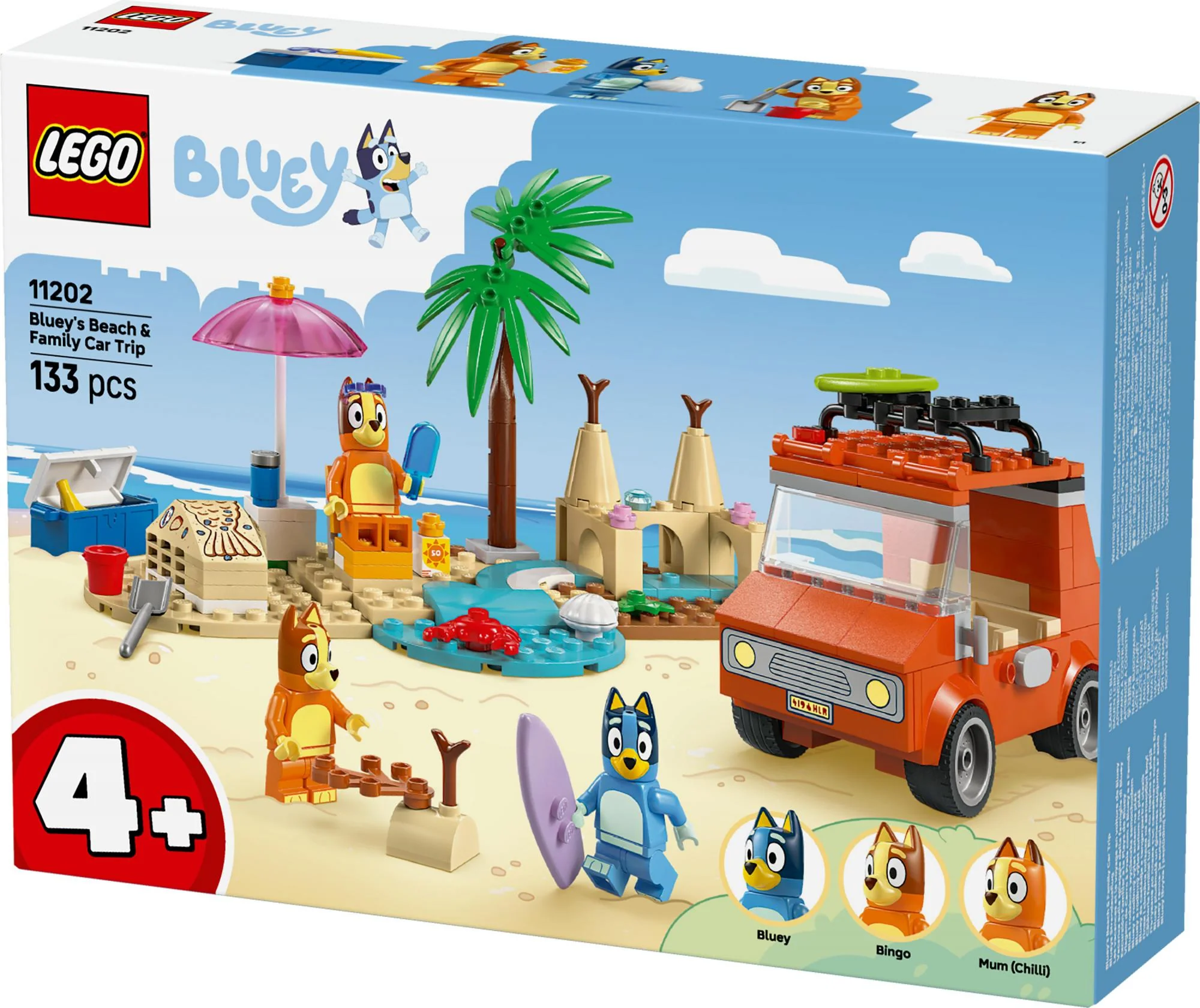 LEGO Bluey – Bluey's Strand- og Familiebiltur