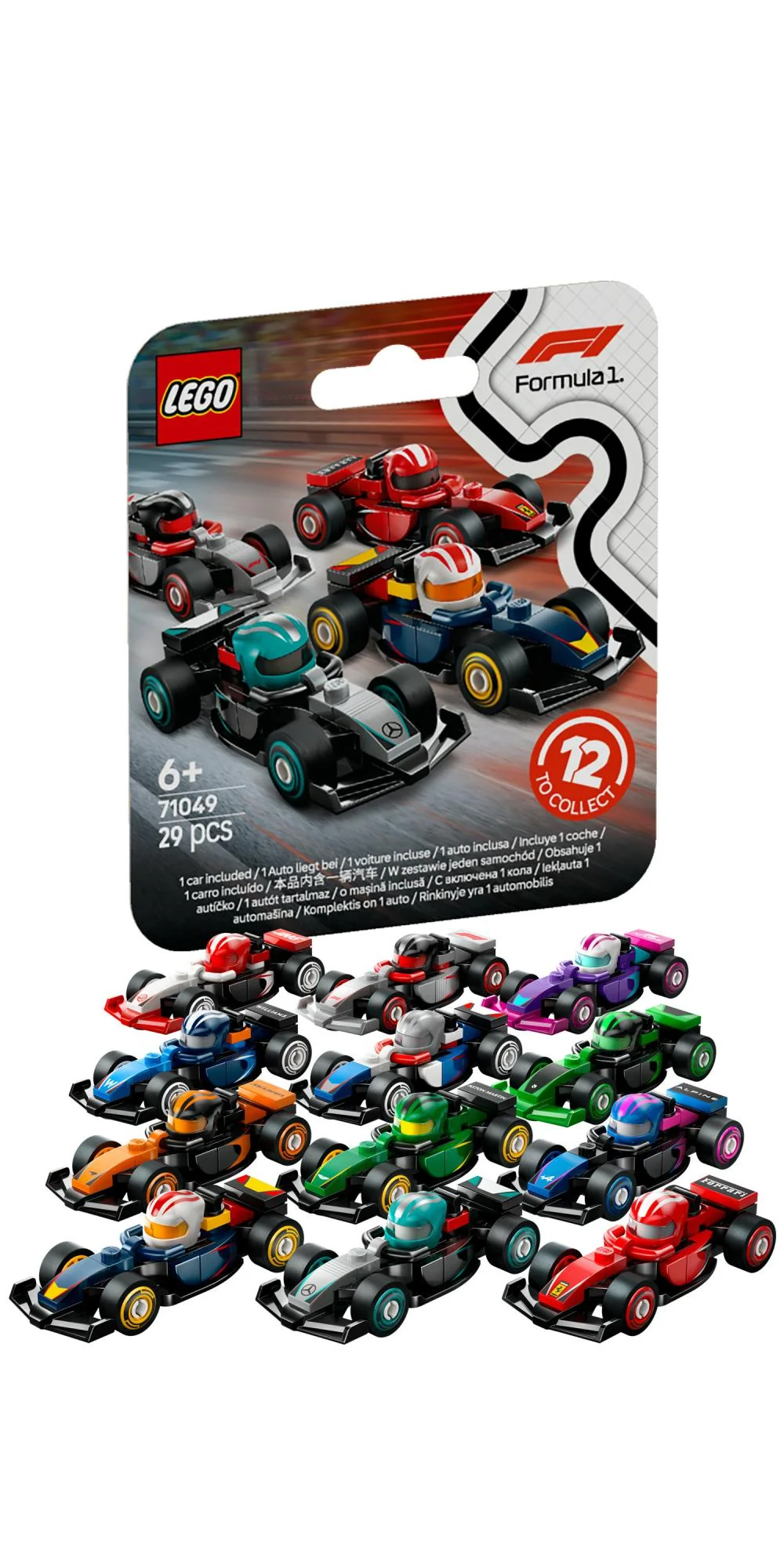 LEGO Minifigures – F1 Biler 36 stk. Boks