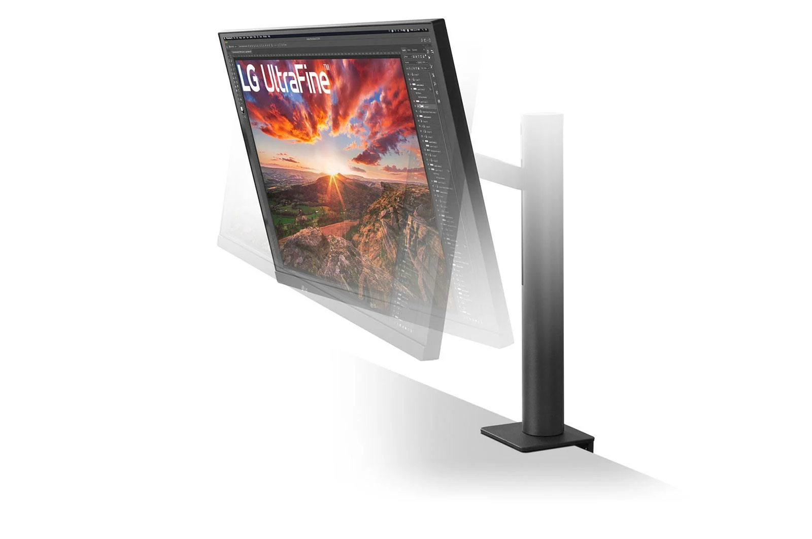LG UltraFine Ergo 27UN880P-B 27 3840 x 2160 (4K) HDMI DisplayPort USB-C 60Hz Forlæng Træk tilbage  Dockingskærm