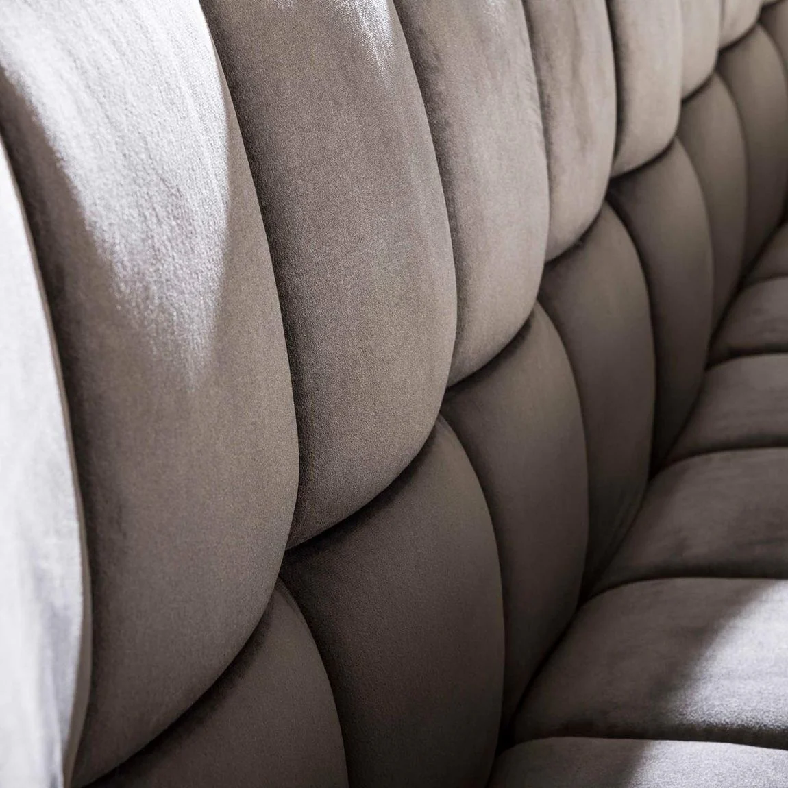 Esszimmer Sitzbank 190 cm Samt Anthrazit / Schwarz